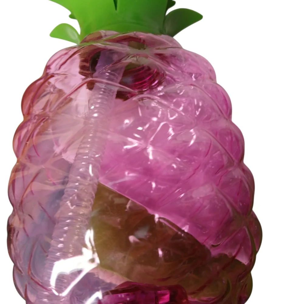 Tropical Pineapple Party Cup with Straw